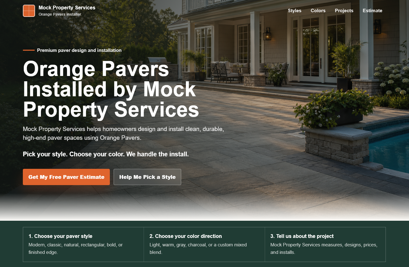 Orange pavers by Mock